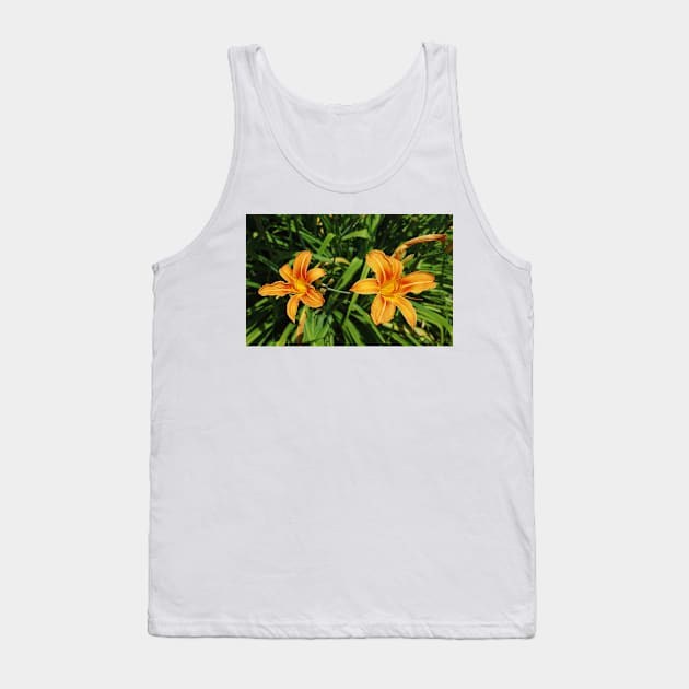 Two Orange Lilies Tank Top by jojobob